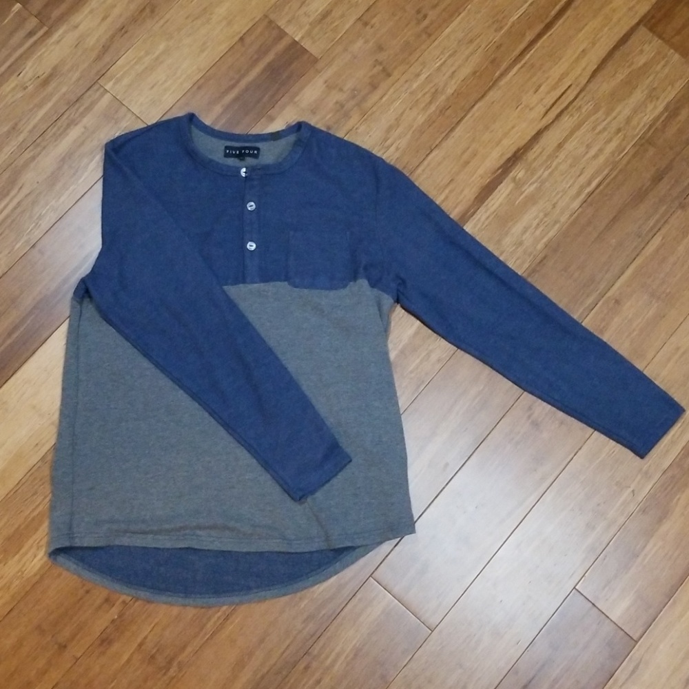 Men's Large blue and grey pullover sweater